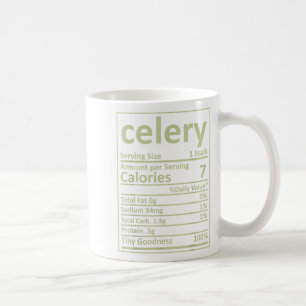 Celery Nutrition Thanksgiving Costume Food Facts X Coffee Mug