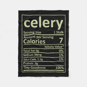 Celery Nutrition Thanksgiving Costume Food Facts X Fleece Blanket