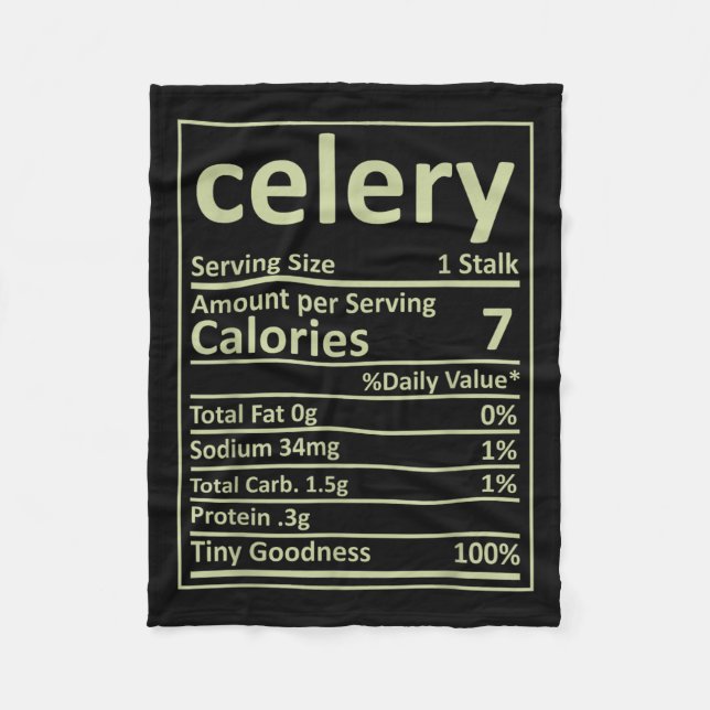Celery Nutrition Thanksgiving Costume Food Facts X Fleece Blanket (Front)