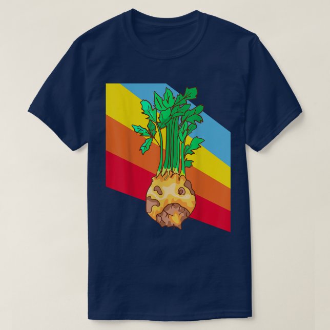 Celery root Vegetables Food Vegan Vegetarian  T-Shirt (Design Front)
