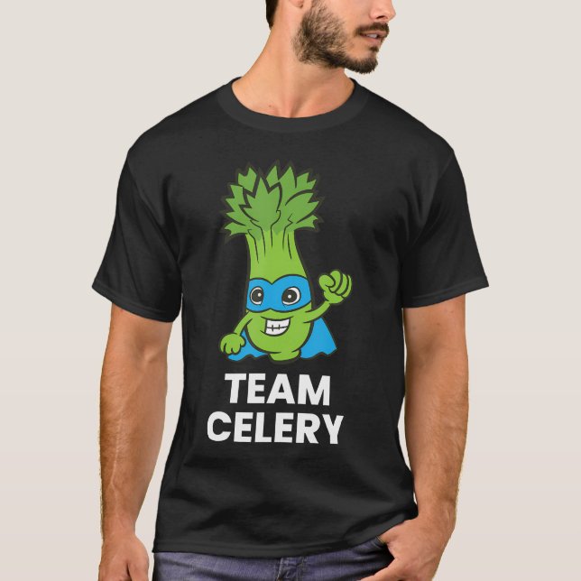 Celery Vegetable Lover Team Celery T-Shirt (Front)