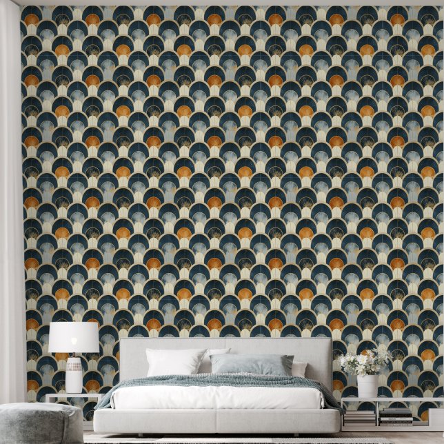 Celestarch Glow Art Deco Wallpaper  (Bedroom)
