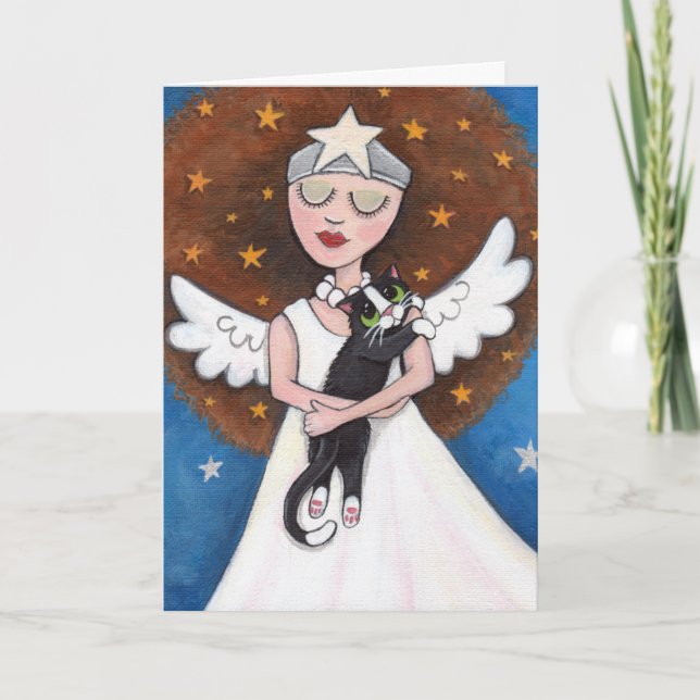 Celeste and her Cat - Greeting Card (Front)