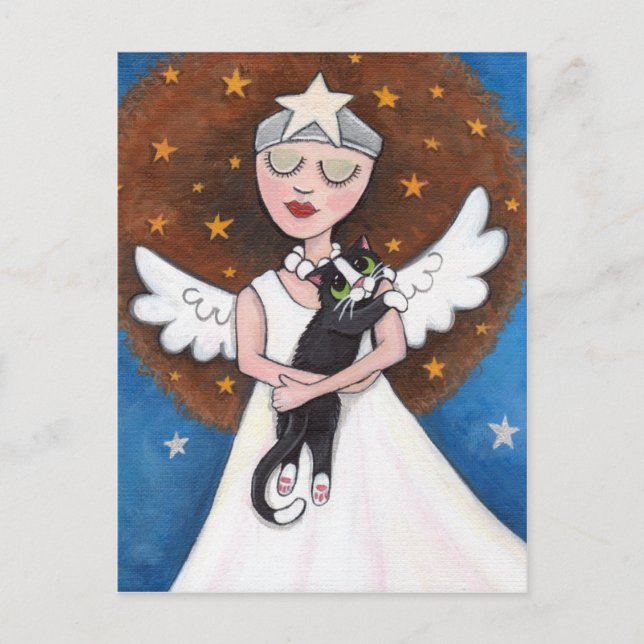 Celeste and her Cat Postcard (Front)