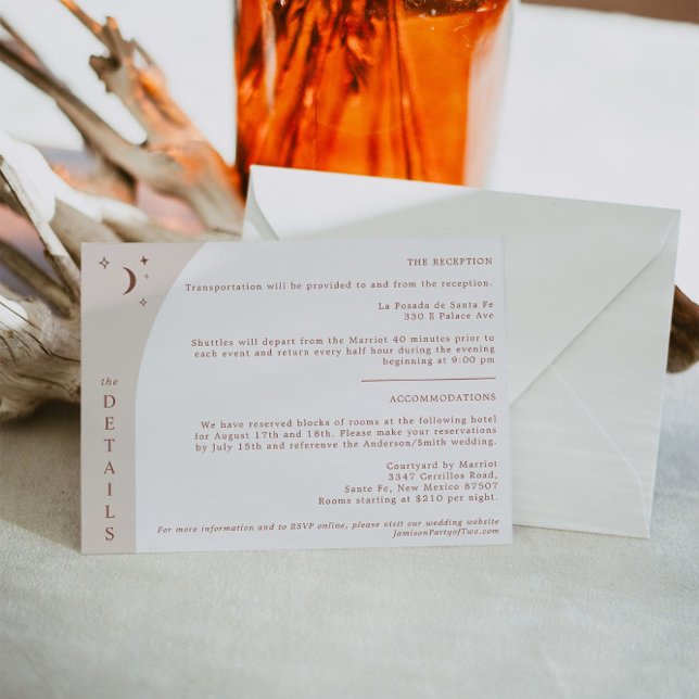 CELESTE Boho Moon & Stars Terracotta Details Card (Creator Uploaded)