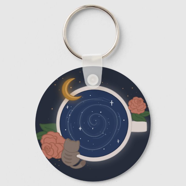Celeste Tea Cup Key Ring (Front)