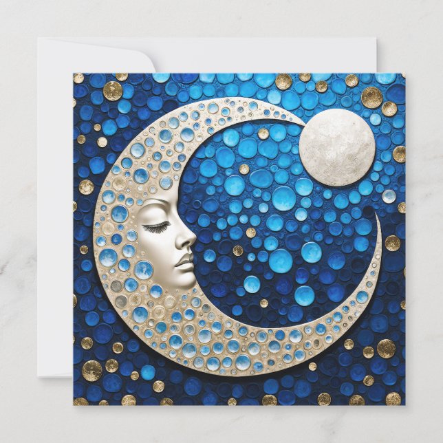 Celeste : Woman in the moon Holiday Card (Front)