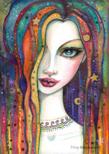 Bohemian Girl Art Wall Decor Zazzle Co Uk