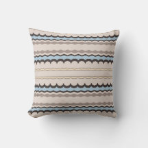 Celestia Horizon | Powder Blue & Taupe Wavy Stripe