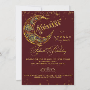 Celestial 50th Birthday Party Invitation