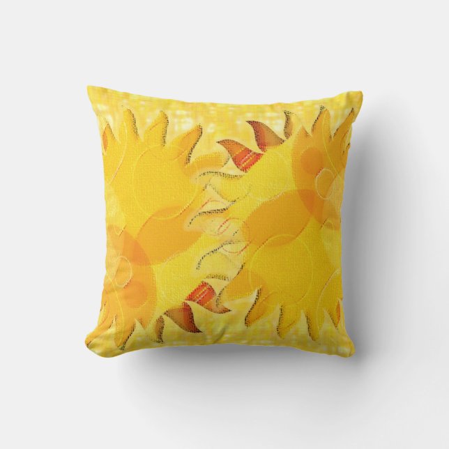 Celestial Abstract Sun Cushion (Front)