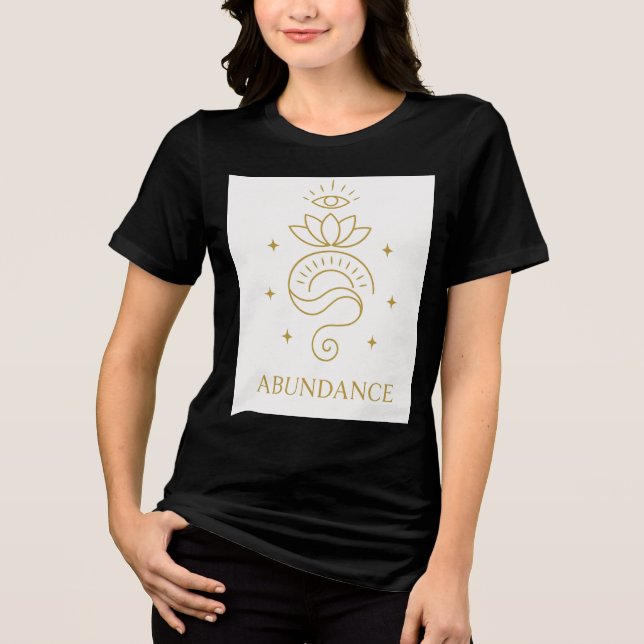 Celestial Abundance – A High-Vibration Symbol Tri-Blend Shirt (Front)
