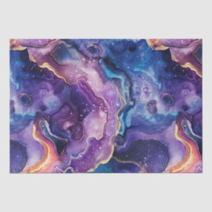 Celestial Agate Cosmic Abstract Stone Pattern Tissue Paper