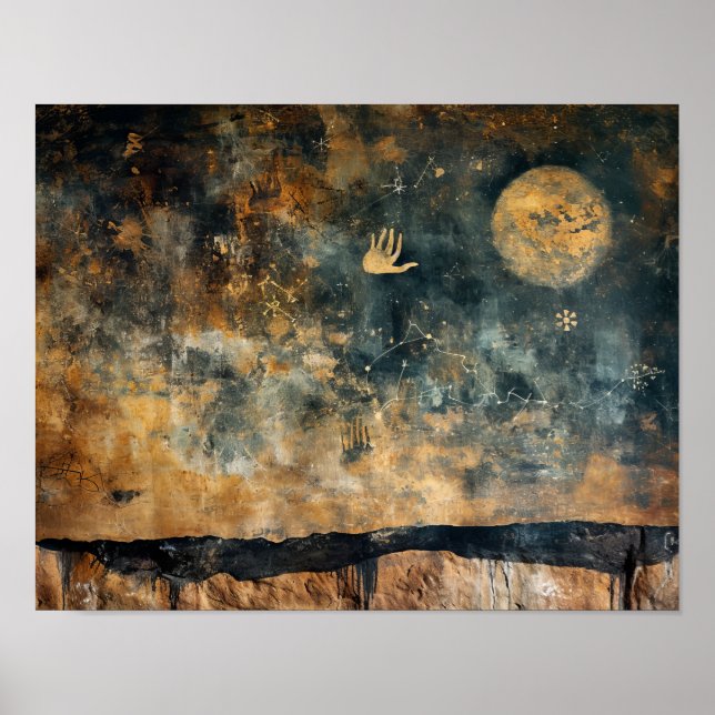Celestial Ancestry: A Prehistoric Sky Map Poster (Front)
