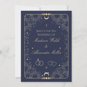 Celestial and Astrology Wedding Stationery Invitation