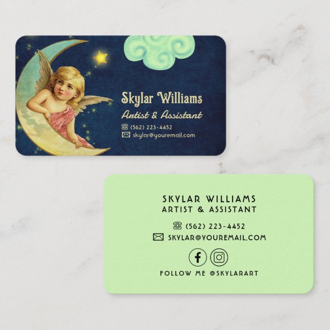 Celestial Angel Custom Business Cards (Front/Back)