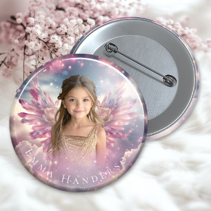 Celestial Angel Memorial Button 2-Inch Tribute