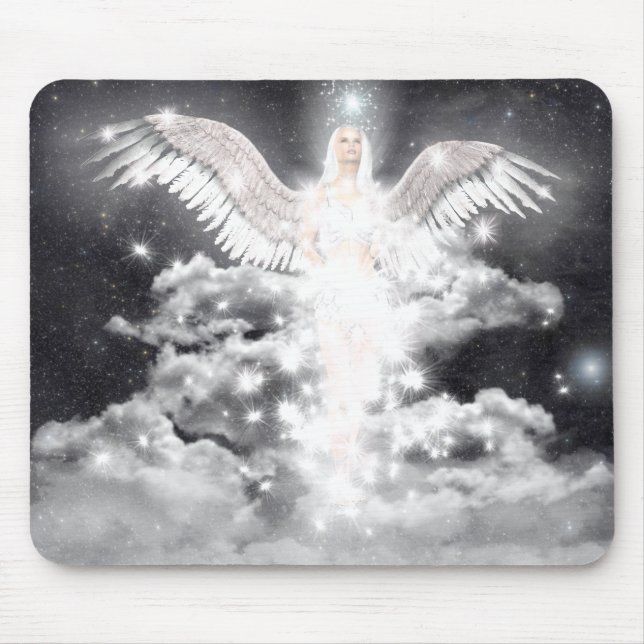 Celestial Angel White Mouse Mat (Front)