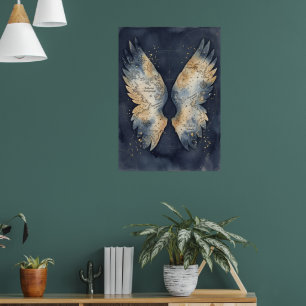 Celestial Angel Wings Map Fine Art Print Fantasy