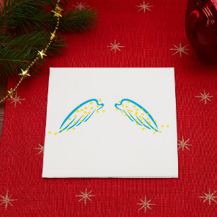 Celestial Angel Wings with Sparkling Stars  Napkin