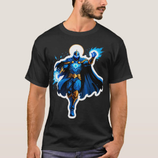 Celestial Arc Knight – Blue Energy Ascension T-Shirt