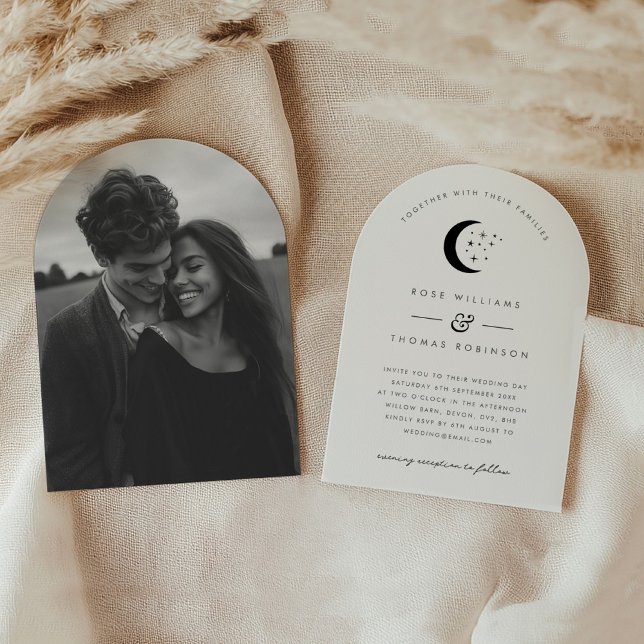 Celestial Arch Shape Wedding Invitation Photo (Zazzle Celestial Arch Shape Wedding Invitation Photo)