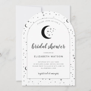 Celestial Arched Bridal Shower Invitation