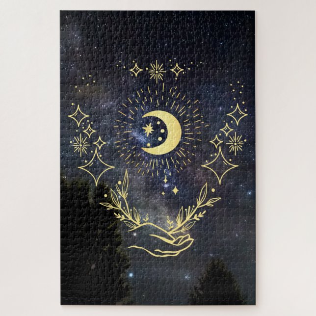 Celestial art Moon and Stars Jigsaw Puzzle (Vertical)