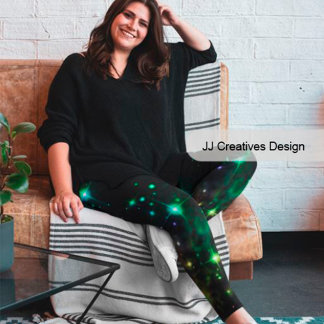 Celestial Art night sky and stars Leggings