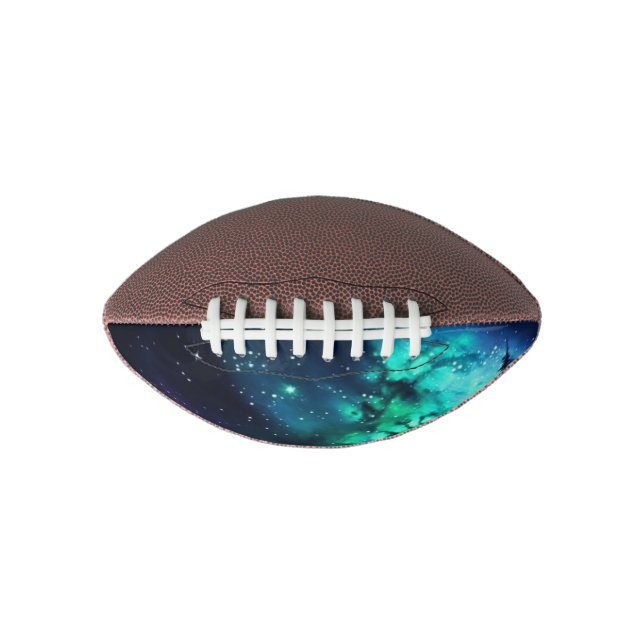 Celestial Aurora Borealis Northern Lights Vivid  American Football (Front)