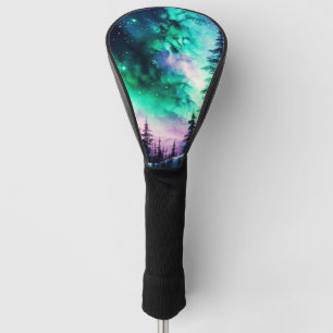 Celestial Aurora Borealis Northern Lights Vivid  Golf Head Cover