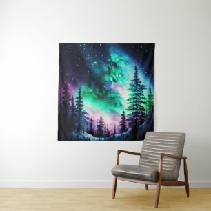 Celestial Aurora Borealis Northern Lights Vivid  Tapestry