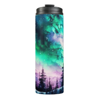 Celestial Aurora Borealis Northern Lights Vivid Thermal Tumbler