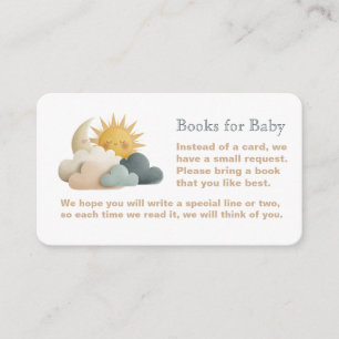 Celestial Baby Shower Books for Baby Card