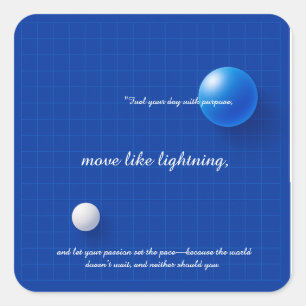 Celestial Balance on a Digital Grid Square Sticker