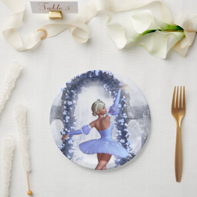 Celestial Ballet Dancer Paper Plate (Wedding)