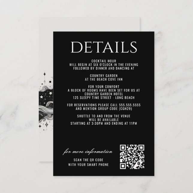 Celestial Band Enclosure Card (Front/Back)