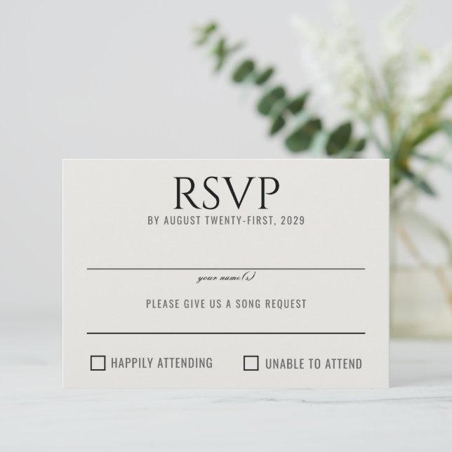 Celestial Band RSVP Card (Standing Front)