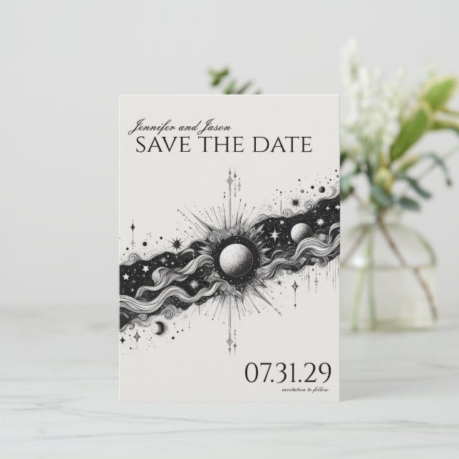 Celestial Band Save The Date (Standing Front)