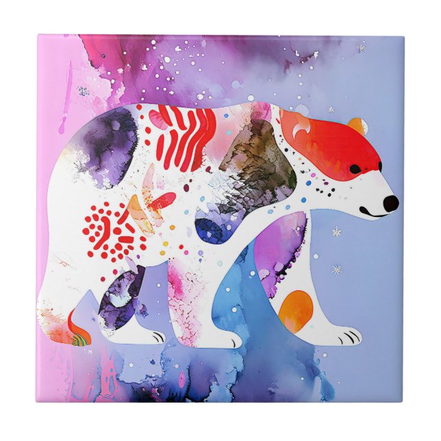 Celestial Bear with a Smile          Tile (Front)