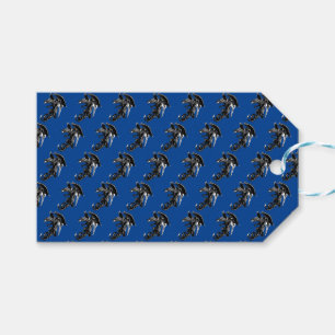 Celestial Beast Of The Night Dragon Fantasy Blue Gift Tags