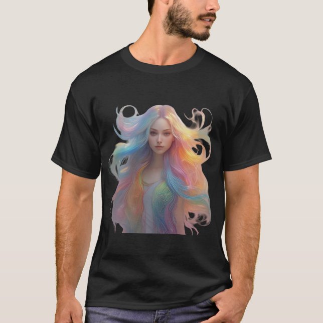 Celestial Beauty – Rainbow Goddess Vibes Tee (Front)