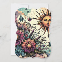 Celestial Birthday Blessings Card | Greeting Card 