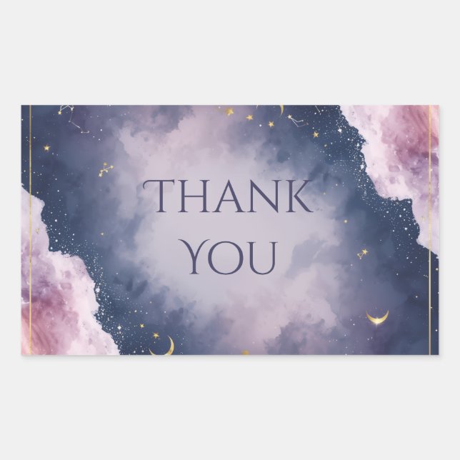 Celestial Birthday Favour Tags – Gold Stars (Front)