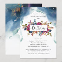 Celestial Birthday, Jewel Tone Floral