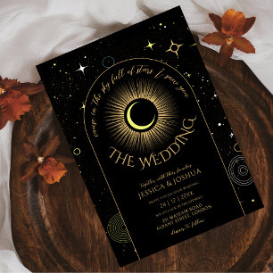 Celestial Black Arch in the stars I saw you Invitation