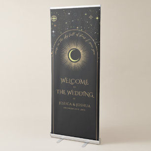Celestial Black Arch in the stars I saw you photo Retractable Banner