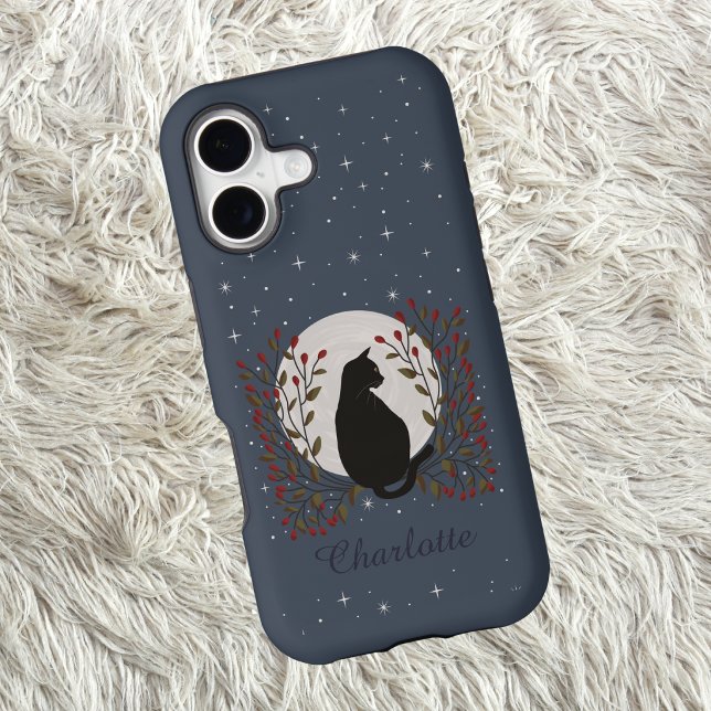 Celestial Black Cat Moon Wreath Design (Creator Uploaded)