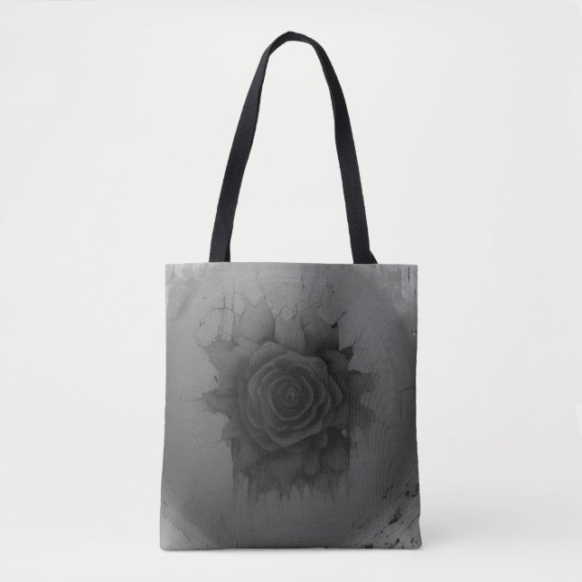 Celestial Black Rose Tote Bag (Front)