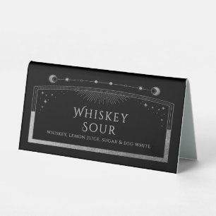 Celestial Black Silver Wedding Drinks